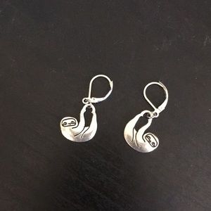 Sloth earings never been worn